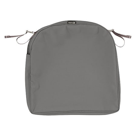 Classic Accessories Montlake Dining Seat Cushion Slipcover, Light Charcoal, 18"x18" 60-163-010801-RT