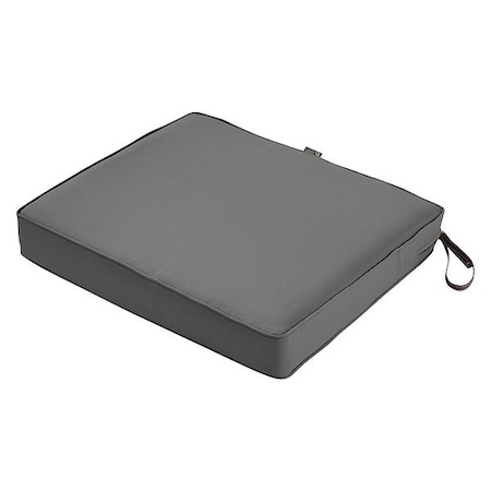 Classic Accessories Rectangle Dining Seat Cushion, Grey, 21" 62-009-LCHARC-EC