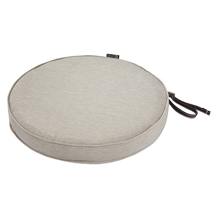 Classic Accessories Round Dining Seat Cushion, Grey, 15" Dia 62-002-HGREY-EC