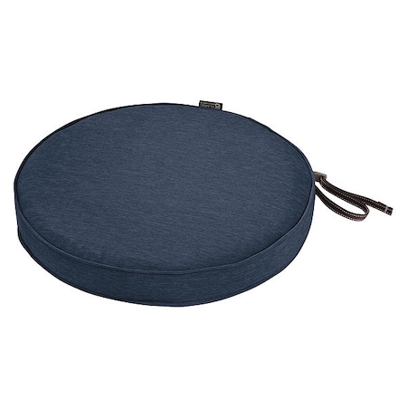 Classic Accessories Round Dining Seat Cushion, Blue, 18" Dia 62-003-INDIGO-EC