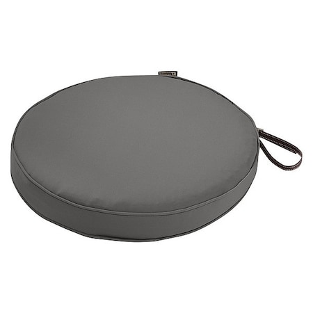 Classic Accessories Round Dining Seat Cushion, Grey, 18" Dia 62-003-LCHARC-EC