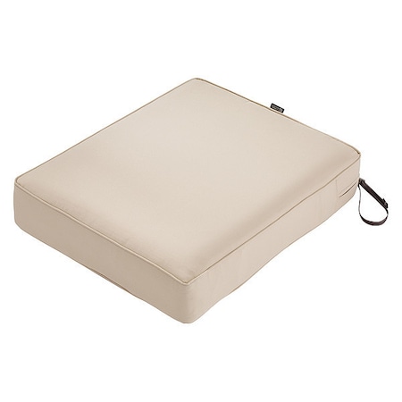 Classic Accessories Rectangle Lounge Seat Cushion, Antique Beige, 23" 62-053-BEIGE-EC