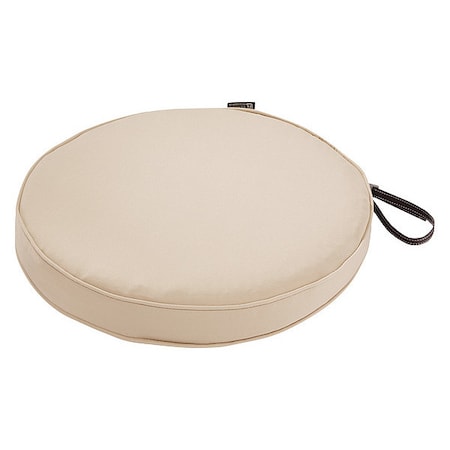 Classic Accessories Round Dining Seat Cushion, Antique Beige, 15" Dia 62-002-BEIGE-EC