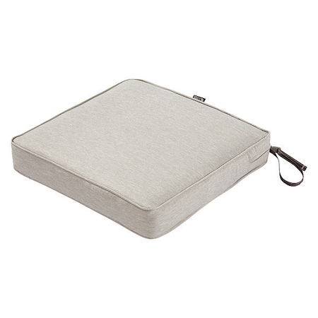 Classic Accessories Square Dining Seat Cushion, Grey, 19"x19"x3" 62-008-HGREY-EC