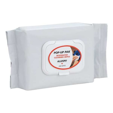 Allegro Industries Alcohol Respirator Cleaning Wipes, PK200 1001-200PU