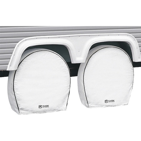 Classic Accessories RV Wheel Cover, 32"-34.5" Dia, Snow White 80-223-172302-00