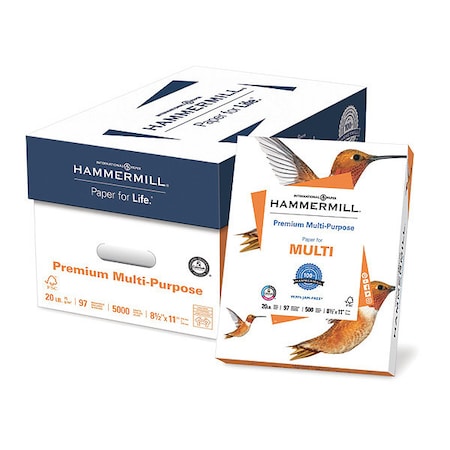 Hammermill Paper, Multiprpse, 20 lb, 8.5"x11", PK10 106310