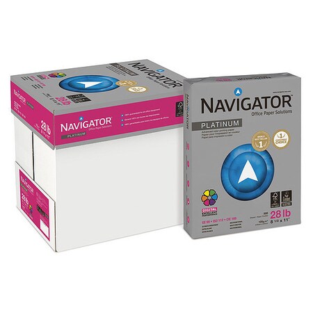 Navigator Paper, Platinum, 28#, 8.5"x11", PK5 NPL1128