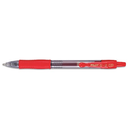 Pilot Pen, Gel, G2, Bold, Red, PK12 31258