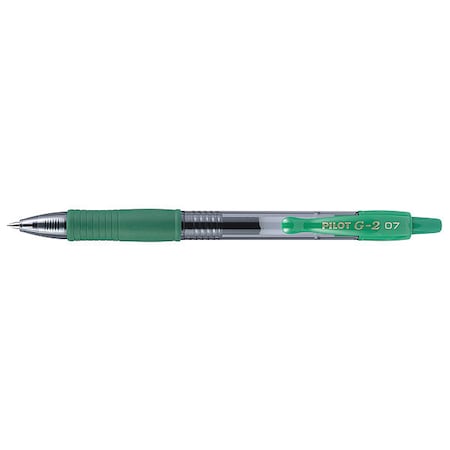 Pilot Pen, Gel, G2, Fine, Green, PK12 31025
