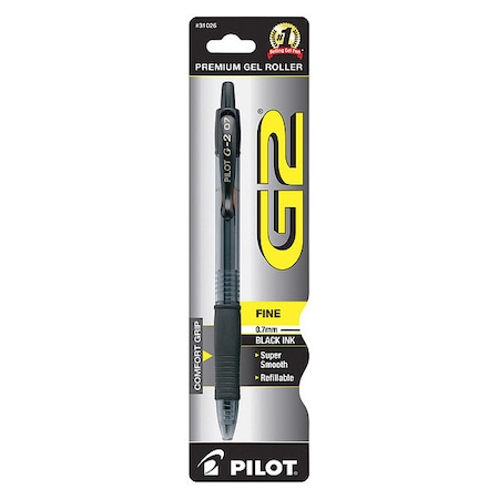 Pilot Pen, Gel, Rt, G2, Fn, Bk,  31026