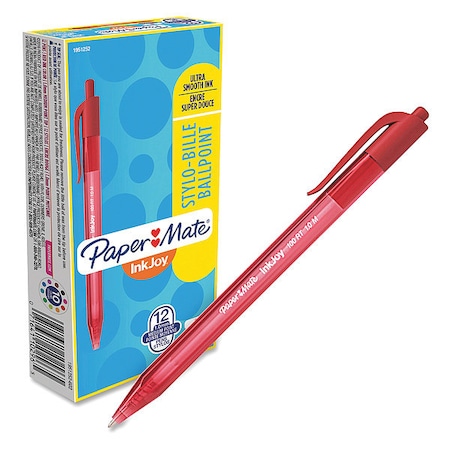Paper Mate Pen, Inkjoy, 100Rt, 1.0Mm, Rd, PK12 1951252