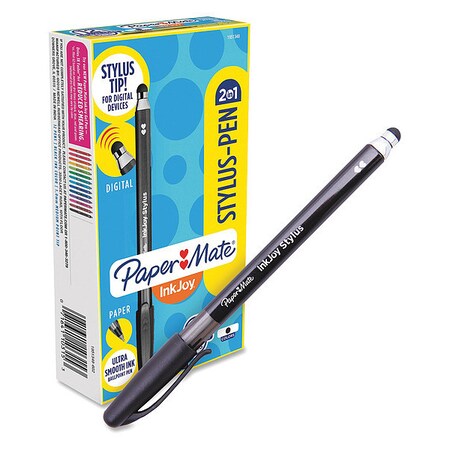 Paper Mate Pen, Inkjoy, Stylus, 1.0Mm, Bk, PK12 1951348