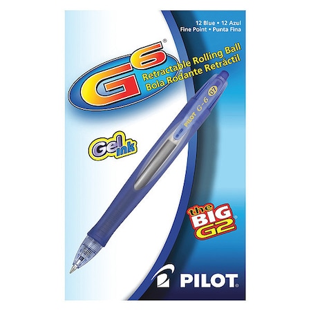 Pilot Pen, Rollball, G6, Ret, Fn, Be, PK12 31402DZ
