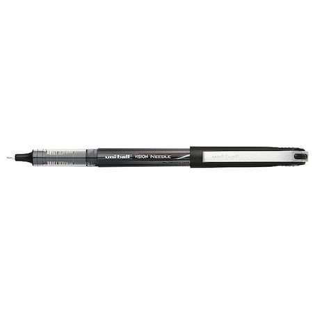 Uni-Ball Pen, Ub, Vision, Needle, 0.5, Bk, PK12 UBC1734918