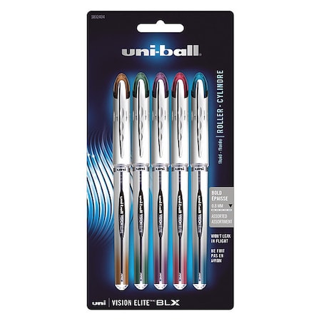 Uni-Ball Pen, Visn Elite, .8Mm, 5/St, PK5 UBC1832404