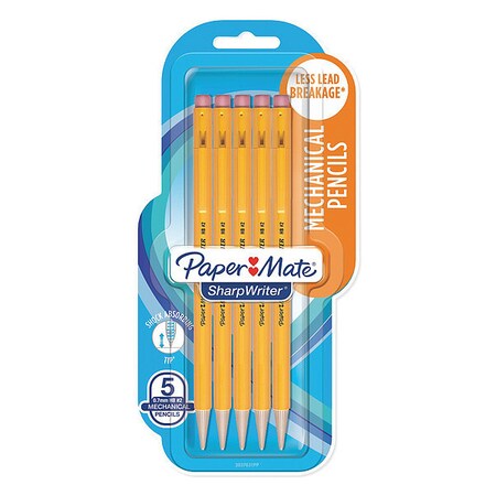 Paper Mate Pencil, Mch, Shrpwrtr, 0.7Mm, PK5 30376BPP