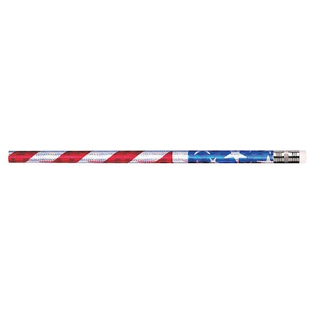 Moon Products Pencil, Stars and Stripes, Dzn 7662B