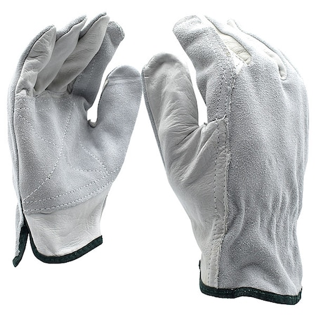 Cordova Leather Drivers Gloves, Split Grain Cowhide, Shirred Elastic Back, Wing Thumb, L 12 PK 8261L