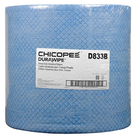 Durawipe Durawipe 800 Wiper, Jumbo Roll, Blue D833B