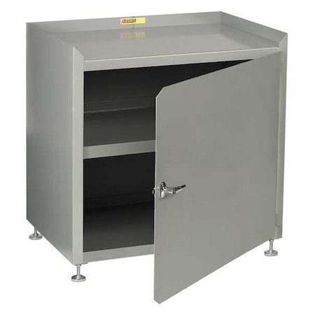 Little Giant Open Storage Storage Cabinet, 41 in H, 18 in W, 18 in D, Swing, Keyed, Gray, 0 Shelves, 0 Drawers MC3-1D-1818-LL
