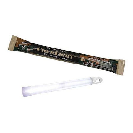 Chemlight By Cyalume Technologies Lightstick, White, 8 hr., 6 in. L, PK500 9-27078