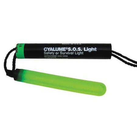 Chemlight By Cyalume Technologies Lightstick, Green, Include Lanyard, PK50 9-42740PF