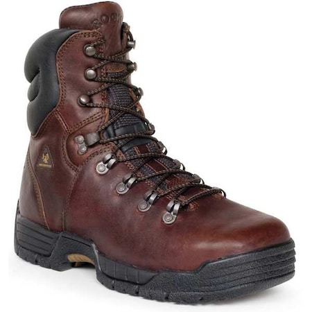 Rocky Men's Waterproof Work Boots, 8 W, Steel Toe, 8 in H, Dark Brown, FQ0006115 FQ0006115