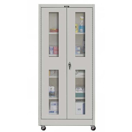 Hallowell Ventilated Door Storage Cabinet, 36 in W, 84 in H, 24 in D 815S24EVMA-PL-AM