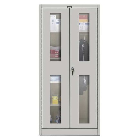 Hallowell 20 ga. ga. Antimicrobial Steel Storage Cabinet, 48 in W, 78 in H, Stationary 865C24SVA-PL-AM