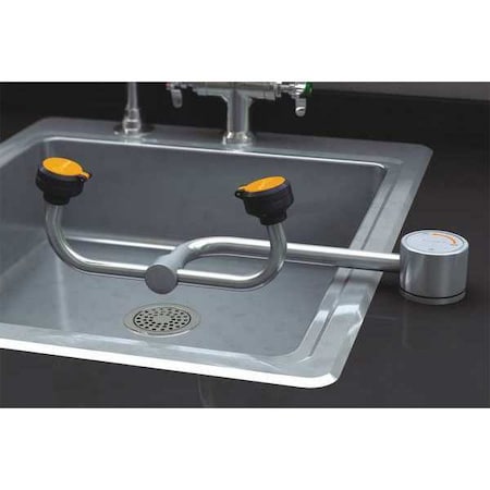 Guardian Equipment Plumbed Eyewash, Counter Mount, Plumbed, 4 5/12 in H., 13 in W G1895