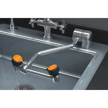 Guardian Equipment Plumbed Eyewash, Counter Mount, Plumbed, 14 in H., 6 1/2 in W GBF1849LH-R