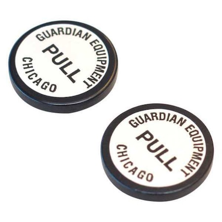 Guardian Equipment Pull Knobs, Synthetic Rubber, Black, For Use With, Faucet Eyewash 600-664R