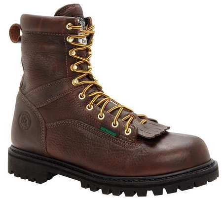 GEORGIA BOOT Size 12W Men's 8 in Work Boot Steel Work Boot, Chocolate G8341