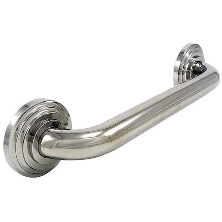 Wingits Tri-Step Flange Platinum Grab Bar, 24" L, Stainless Steel, Polished chrome WPGB5PS24TRI
