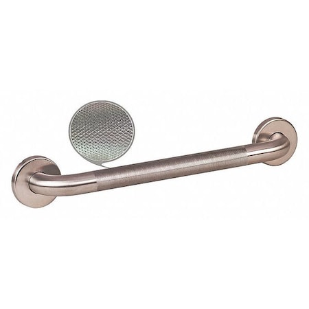 Wingits Knurled Premium Grab Bar, 18" L, Stainless Steel, Satin WGB6SSKN18