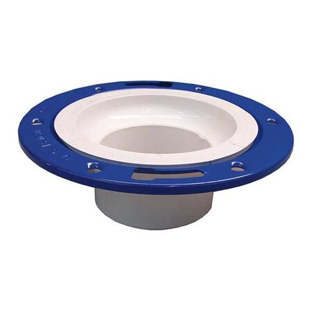 Zoro Select PVC Flange, Hub, 4 in x 3 in Pipe Size 65139