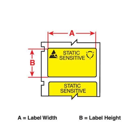 Brady Label, Yellow/Black, 1in.Wx0.5in.H PTLSL-17-473
