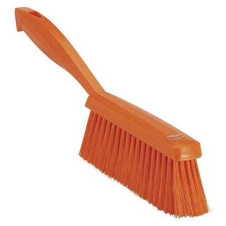 Vikan 1 19/32 in W Bench Brush, Soft, 6 3/4 in L Handle, 7 in L Brush, Orange, Plastic, 13 in L Overall 45877