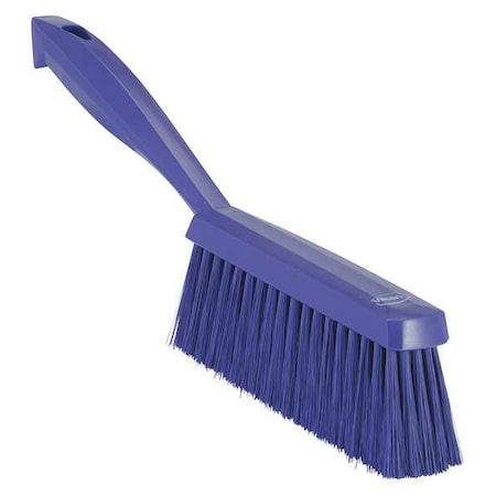 Vikan 1 19/32 in W Bench Brush, Soft, 6 3/4 in L Handle, 7 in L Brush, Purple, Plastic, 13 in L Overall 45878