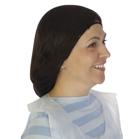 Zoro Select Hairnet, Nylon/Polyester, 21 in Dia., Brown, M, 1000 PK A1921BR/C