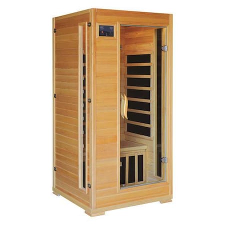 Heatwave Sauna, Std, 1-2 per, Carbon Heater, Hemlock BSA2402