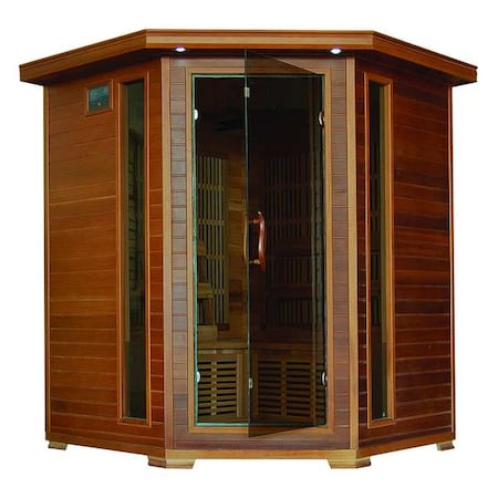 Heatwave Sauna, Corner, 4 ppl, Carbon Heater, Cedar BSA1320