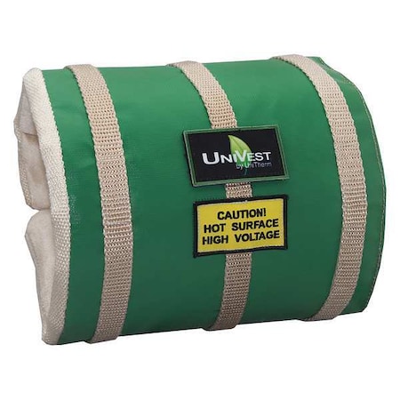 Unitherm 10" x 38" L Fiberglass Cloth Insulated Pipe Jacket 1" Wall UVST 3812