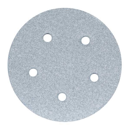 Norton Abrasives Hook-and-Loop Sanding Disc, 5" Dia, 5 Hole, Ceramic Alumina, P120 Grit, Coated Type, Dry Ice A975 66261140515