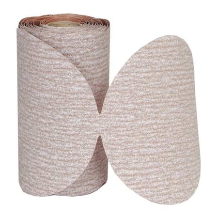 Norton Abrasives PSA Paper Disc Roll, 3in.dia., 80 Grit, Brn 66261136376