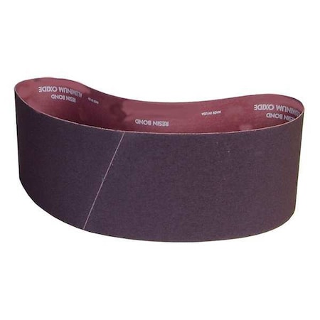 NORTON ABRASIVES Sanding Belt, Coated, 4 in W, 36 in L, 120 Grit, Medium, Aluminum Oxide, R228 Metalite, Brown 78072722080