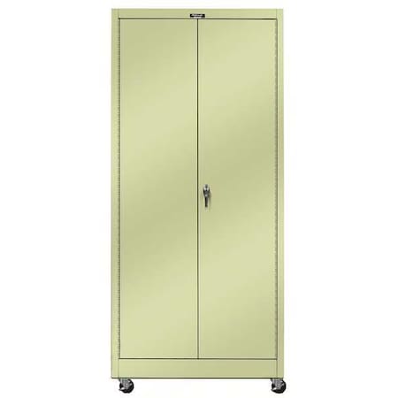 Hallowell Solid Door Storage Cabinet, 48 in W, 72 in H, 24 in D, Tan 425S24MA-PT