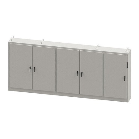 Wiegmann 3 Point Latch with Padlock Handle Electrical Enclosures, 84 in H, 18 in D, 169 in W, 12 WA84XM5EW18U