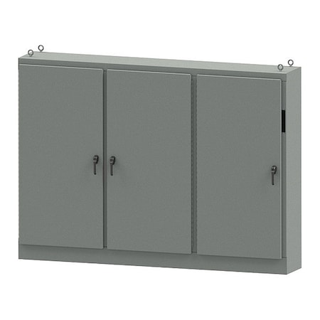 Wiegmann 3 Point Latch with Padlock Handle Electrical Enclosures, 72 in H, 18 in D, 118 in W, 12 WA72XM3EW18U